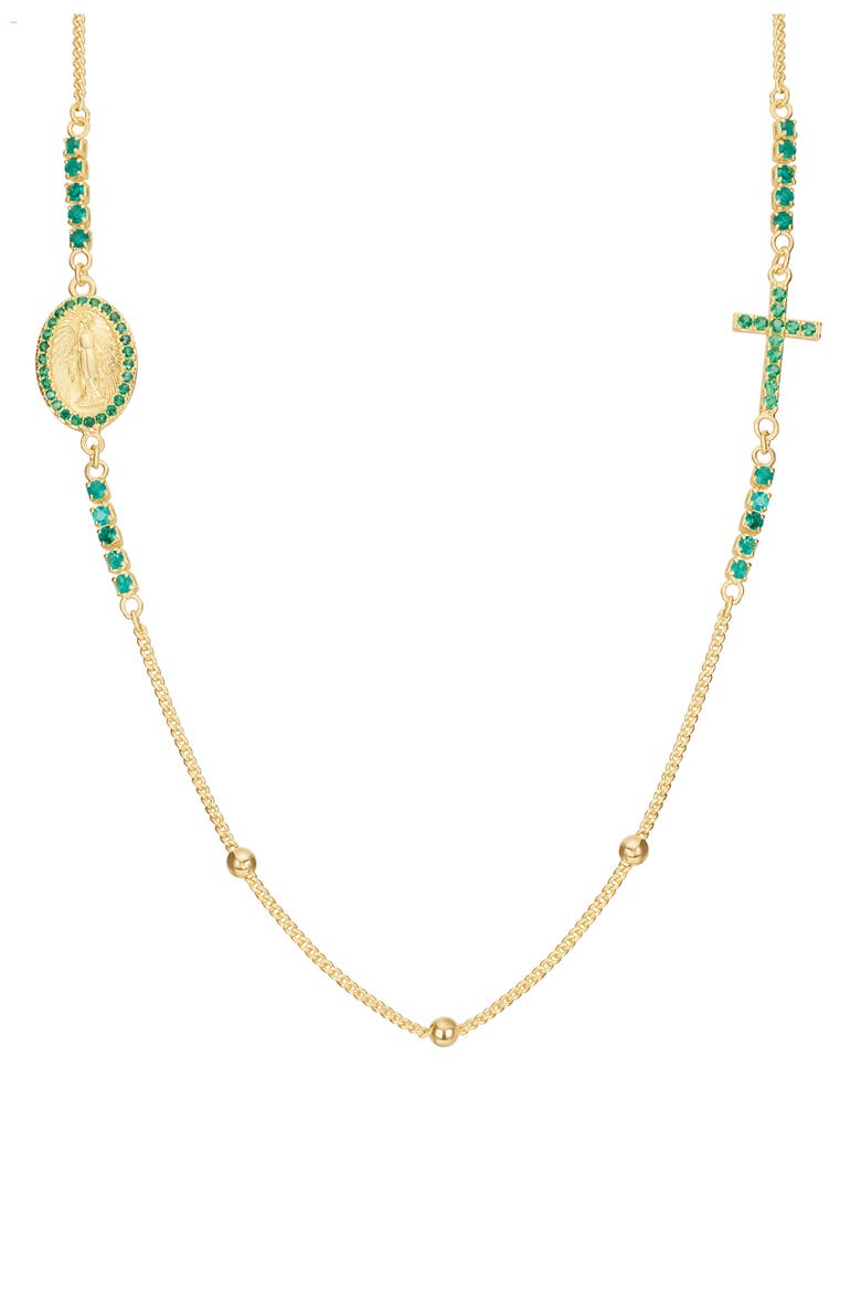 Virgin Mary & Cross Cubic Zirconia Necklace video