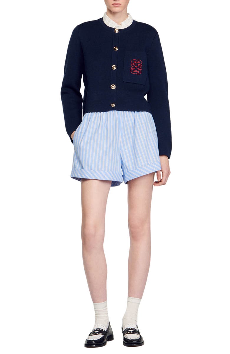 SANDRO Samba Cardigan, Alternate, color, 