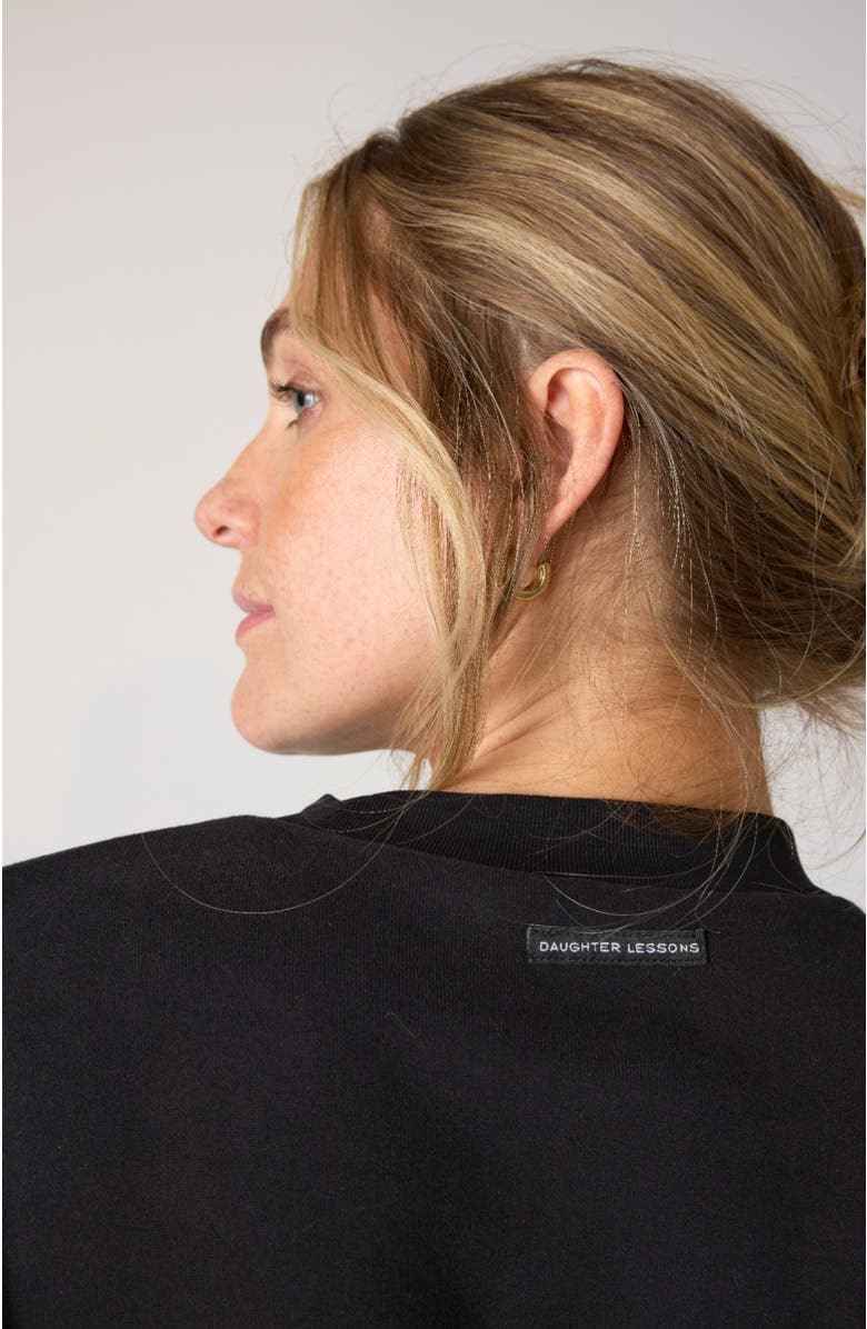 Daughter Lessons Love Crew, Alternate, color, Black