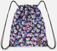 Deux par Deux Hearts Practical Charming Lightweight Drawstring Bag