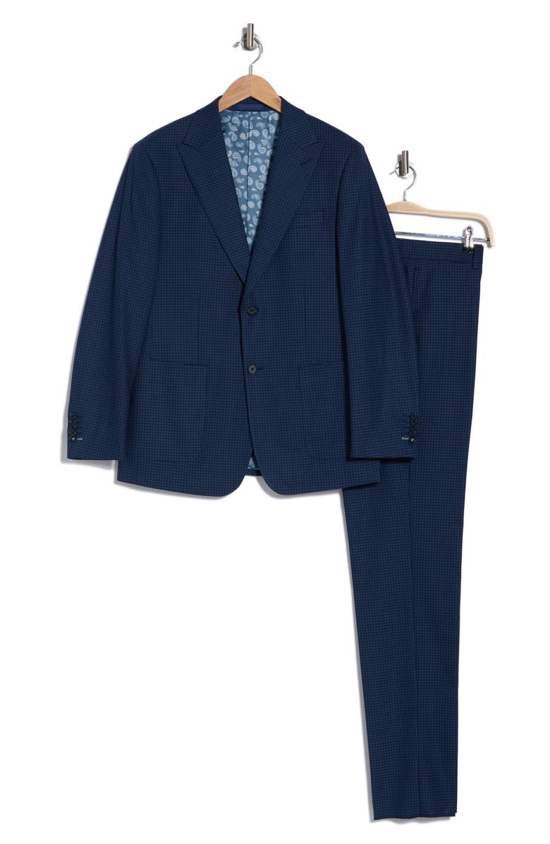 English Laundry Peaked Lapel Wool Blend Two-Piece Suit, Alternate, color, Navy