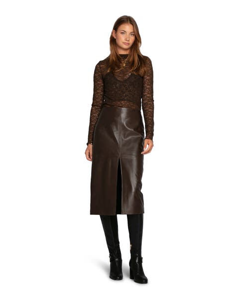 Understated Leather Pencil Skirt