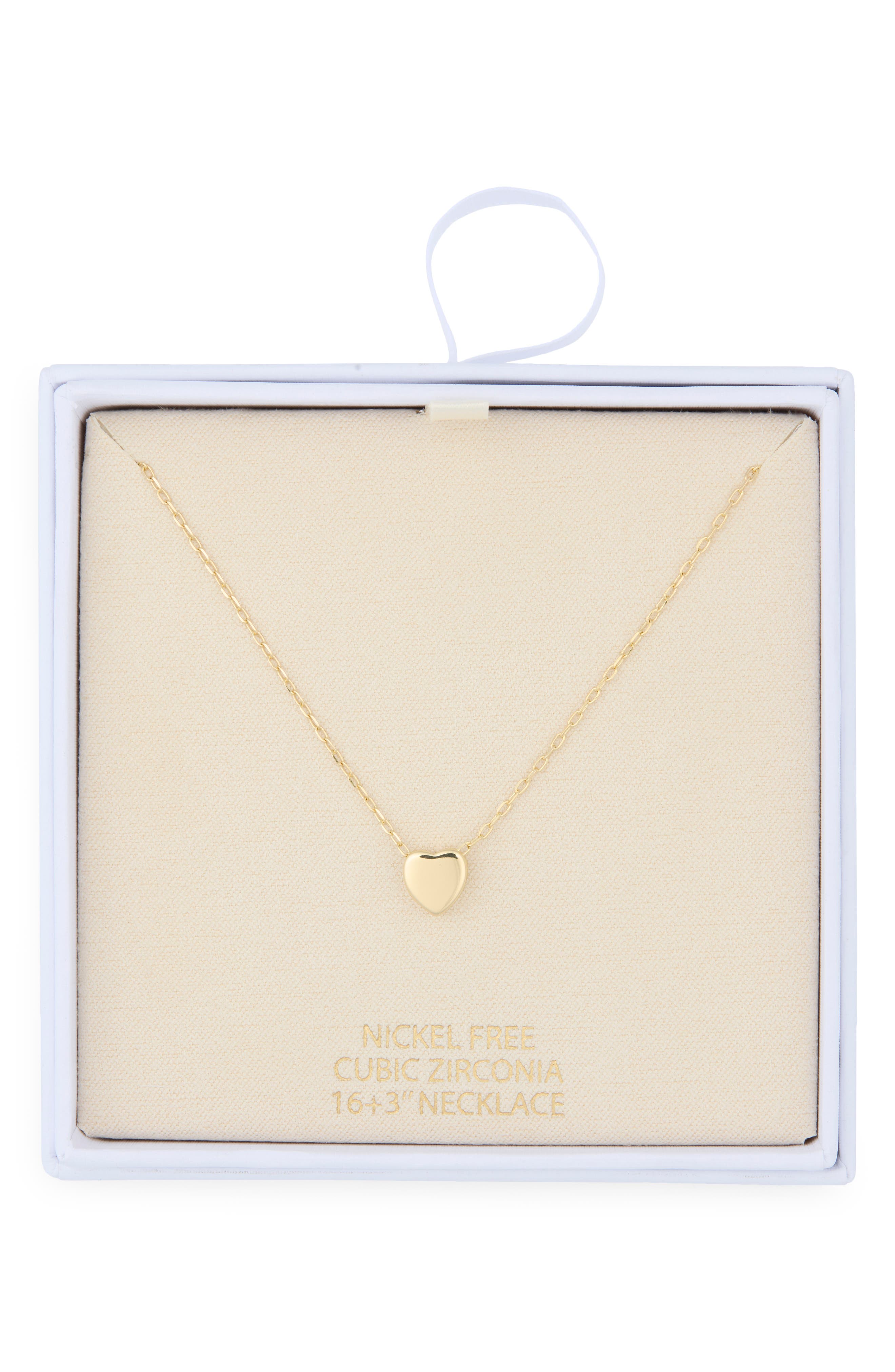 NORDSTROM RACK Sliding Heart Pendant Necklace