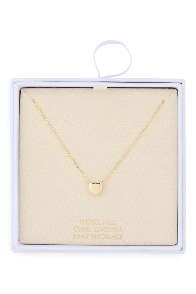 Sliding Heart Pendant Necklace, Main, color, GOLD