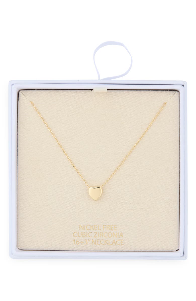 NORDSTROM RACK Sliding Heart Pendant Necklace, Main, color, Gold