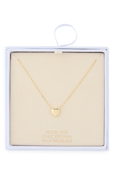 Sliding Heart Pendant Necklace