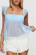 Princess Polly Fiorello Mesh Babydoll Top