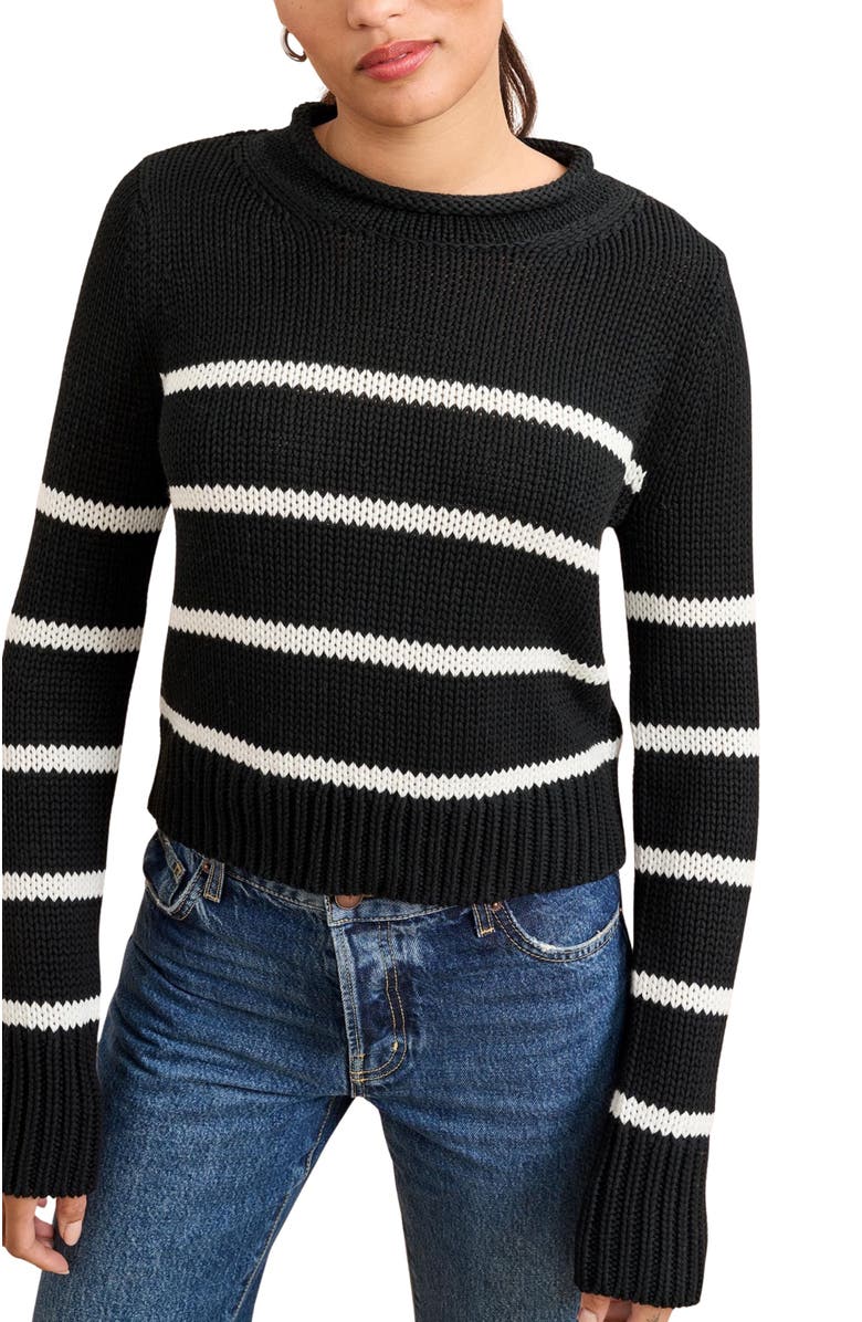 La Ligne Mini Marina Sweater, Main, color, Black/Cream