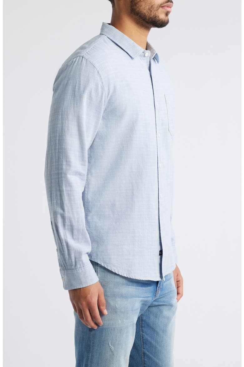 Wyatt Slub Cotton Button-Up Shirt, Alternate, color, TIDAL ETCH