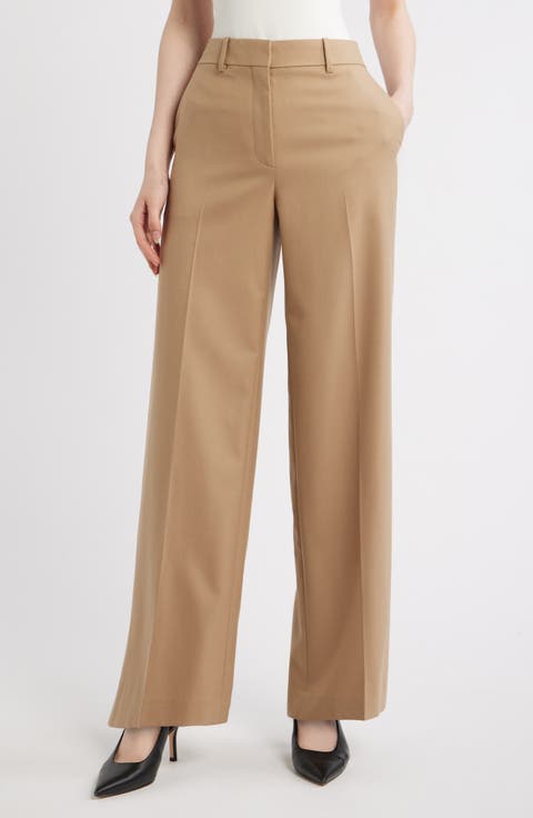 Mid Rise Wide Leg Pants