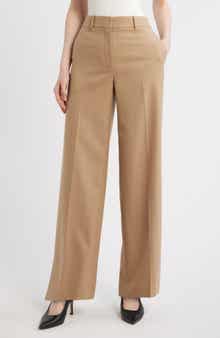 Mid Rise Wide Leg Pants