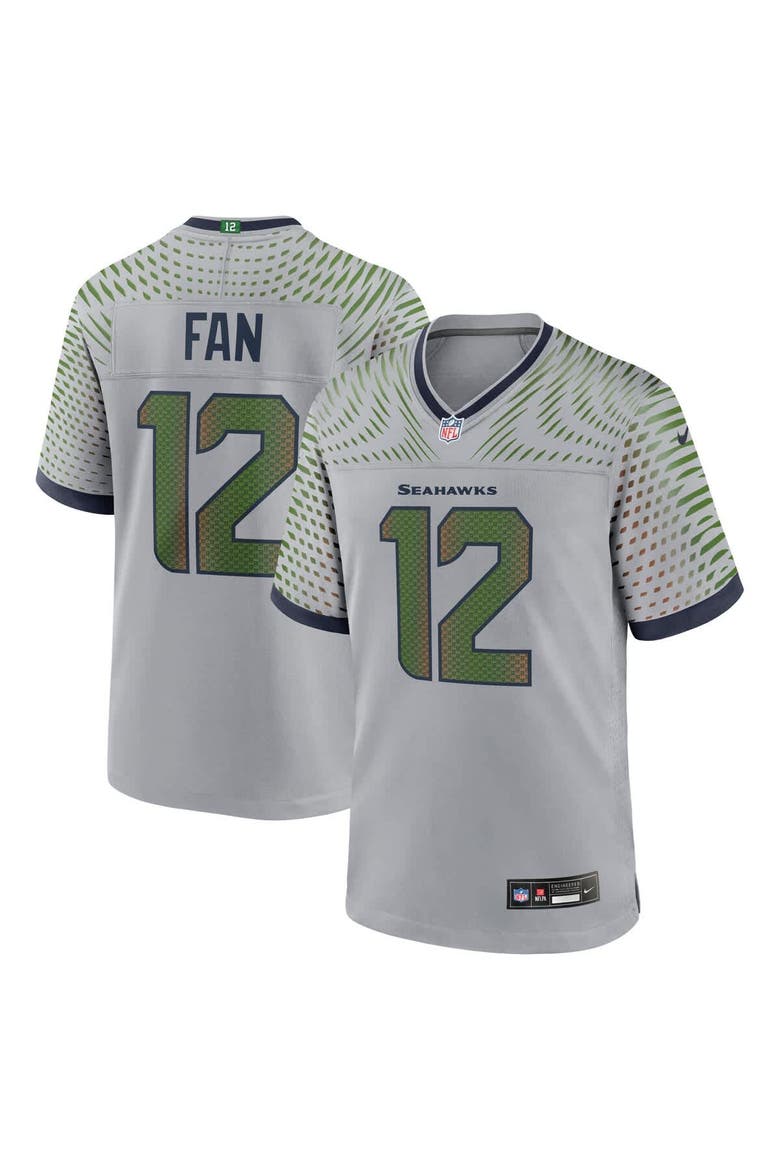 Nike Men's Nike 12s Wolf Gray Seattle Seahawks 2025 Rivalries