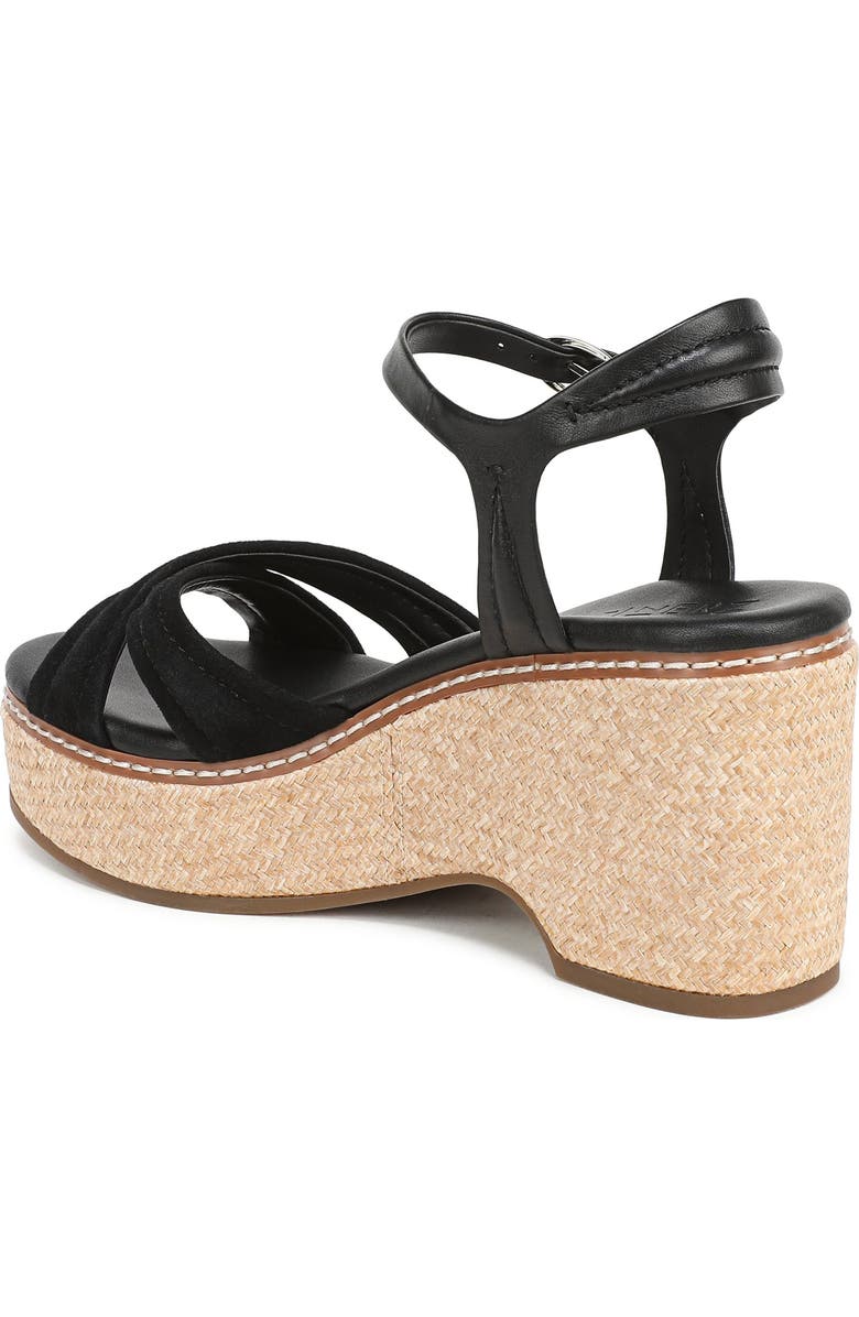 Naturalizer Dovie Ankle Straple Platform Wedge, Alternate, color, Black