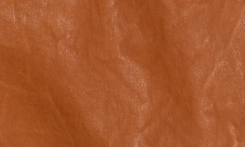 Frame Pleated Wide Cuff Leather Shorts In Light Whiskey