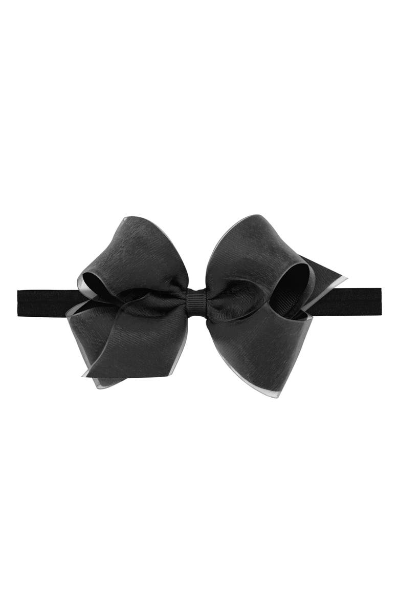 PLH Bows Elastic Organza Bow Headband, Alternate, color,