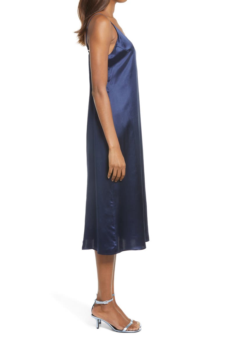 Sofia Silk Slipdress, Alternate, color, NAVY