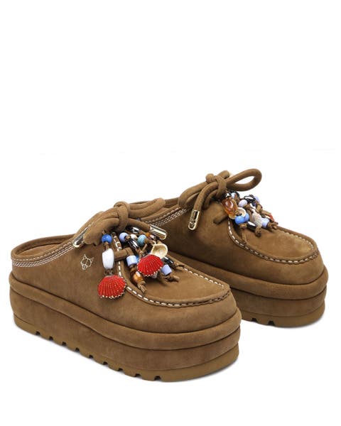 Cord Pebble Leather Slipper