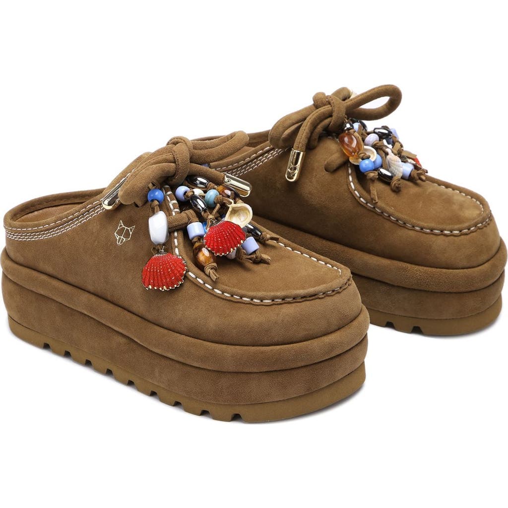 Naked Wolfe Cord Pebble Leather Slipper In Black