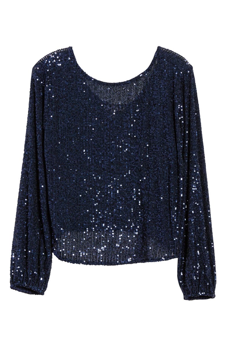 Chelsea28 Sequin Long Sleeve Top, Alternate, color,