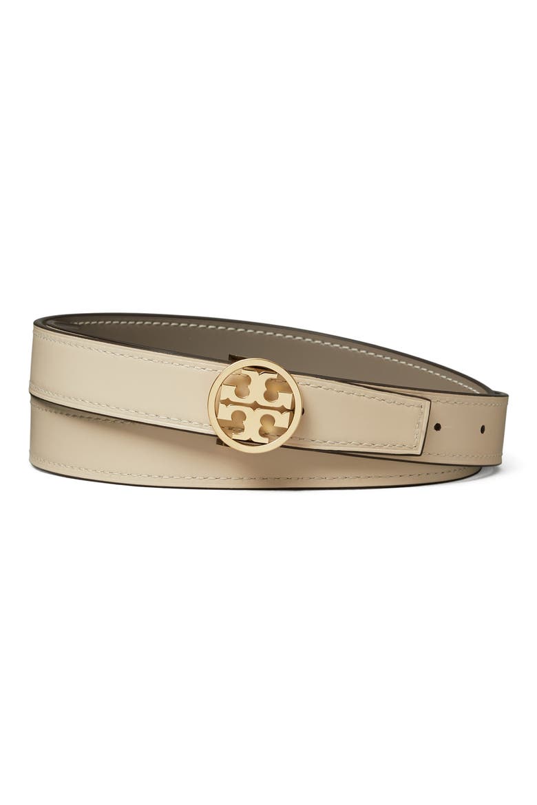 1-Inch Miller Reversible Leather Belt, Alternate, color, GRAY HERON / NEW CREAM / GOLD