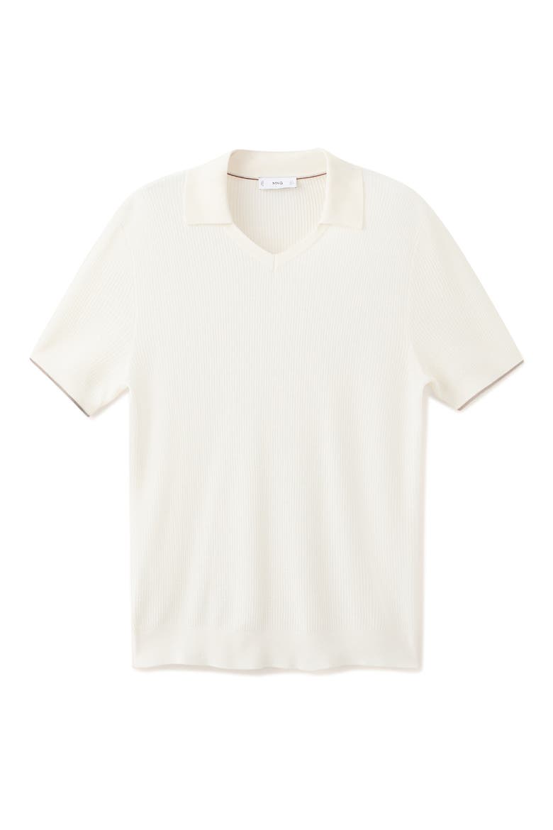 Johnny Collar Cotton & Silk Polo, Alternate, color, OFF WHITE