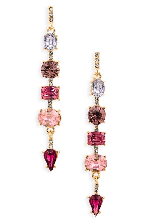 Crystal Linear Drop Earrings
