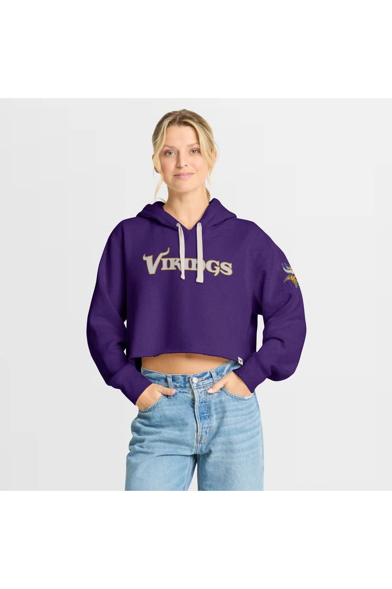 Women's Fanatics Purple Minnesota Vikings Oversized Hometown Heritage Cropped Hoodie, Main, color, Purple