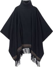 Lauren Ralph Lauren Turtleneck Woven Ruana