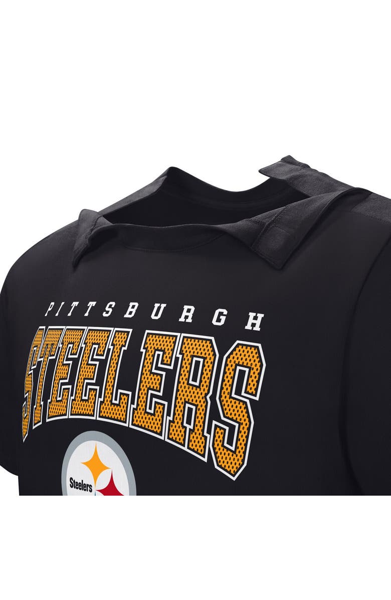 NFL Men's  Black Pittsburgh Steelers Home Team Adaptive T-Shirt, Alternate, color, Black