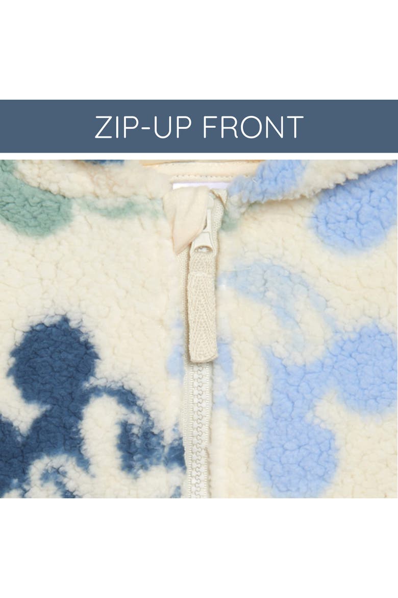Winnie the Pooh Faux Shearling Fleece Zip-Up Hoodie, Alternate, color, Mickey Mouse Cream