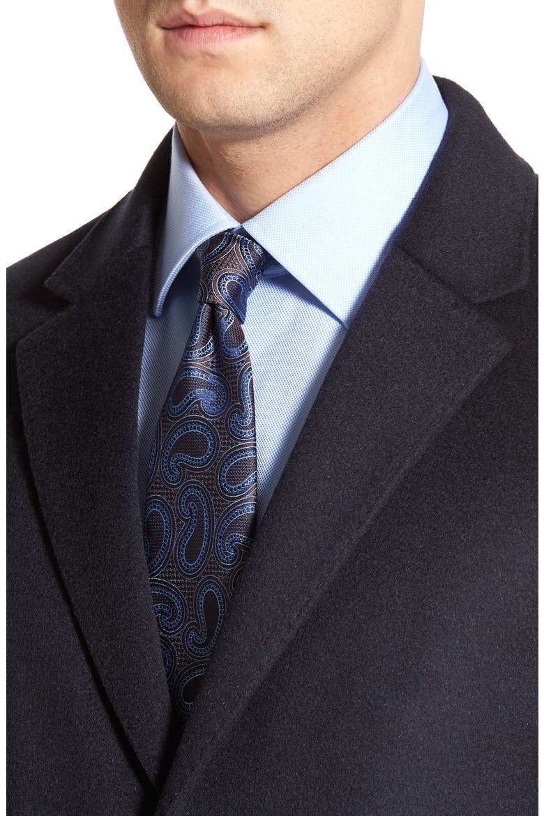 Sheffield Classic Fit Wool & Cashmere Overcoat, Alternate, color, NAVY