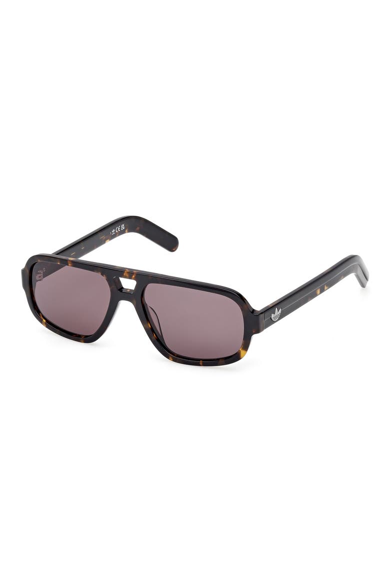 55MM Navigator Sunglasses, Alternate, color, DARK HAVANA / BROWN