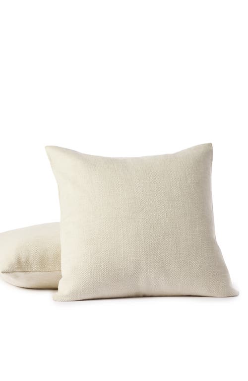 Coyuchi Canyon Organic Cotton Pillow Cover in Oyster Herringbone 