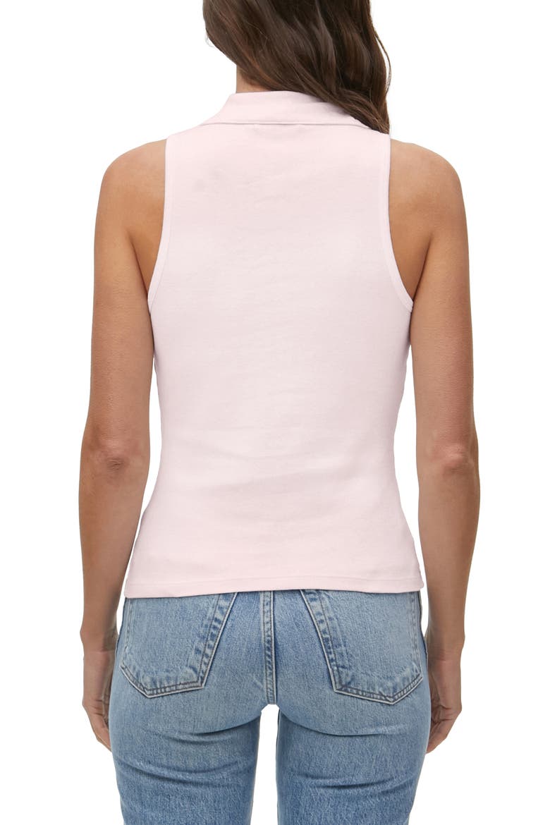 Norah Sleeveless Polo Top, Alternate, color, ROSE