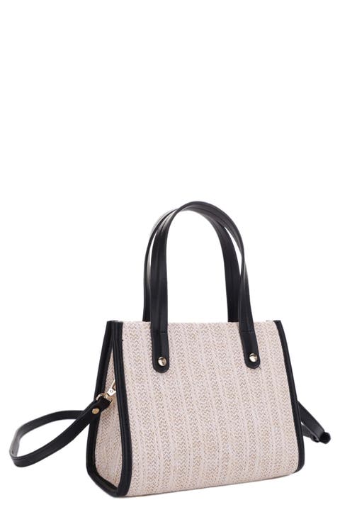 Annabelle Mini Straw Satchel