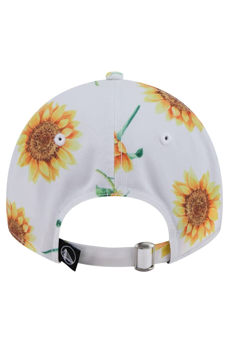 Women's New Era  White Golden State Warriors Adventure Flower 9TWENTY Adjustable Hat, Alternate, color, White