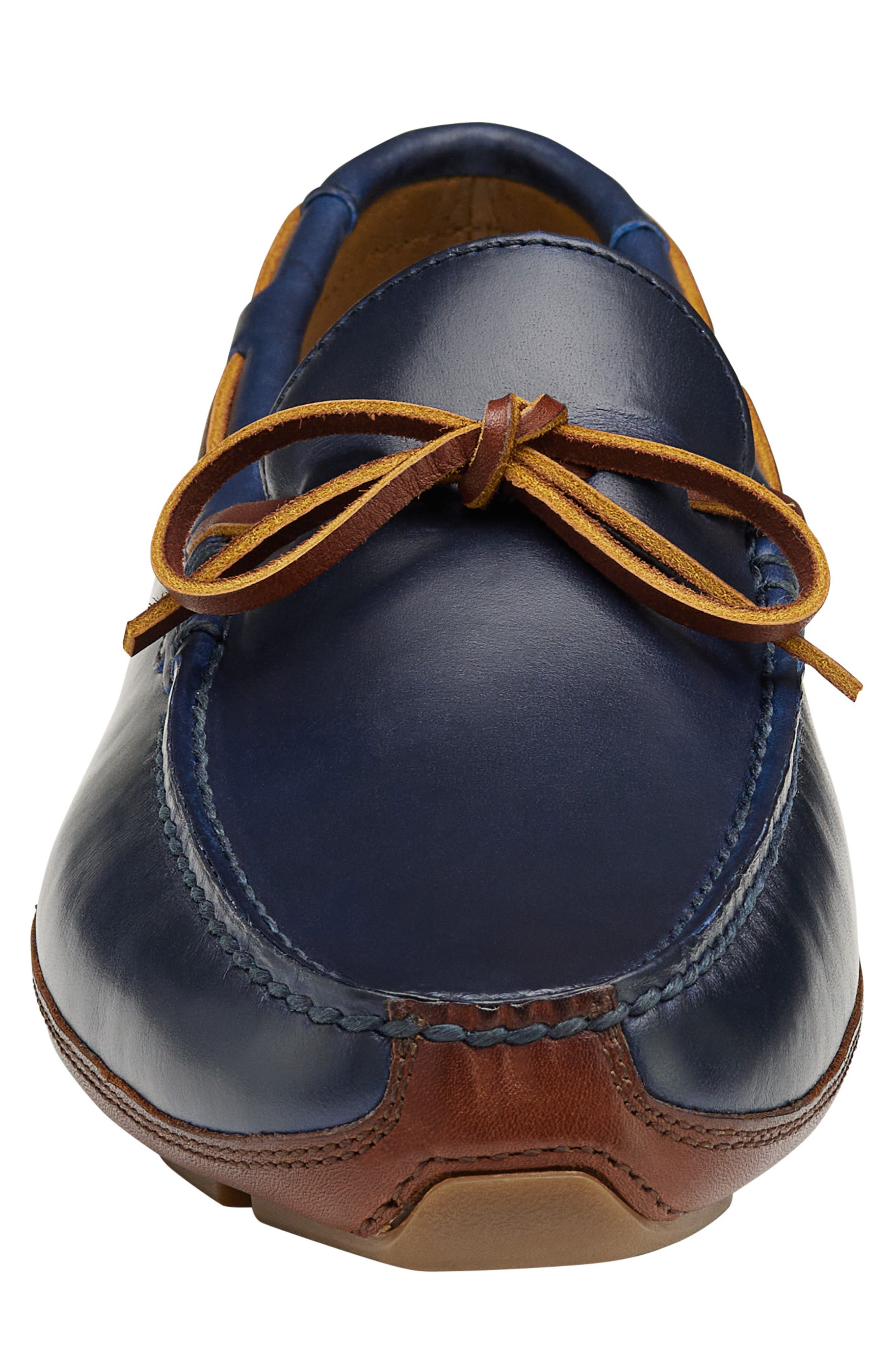 JOHNSTON & MURPHY COLLECTION Johnston & Murphy Damon Driving Shoe, Alternate, color, Navy American Full Grain