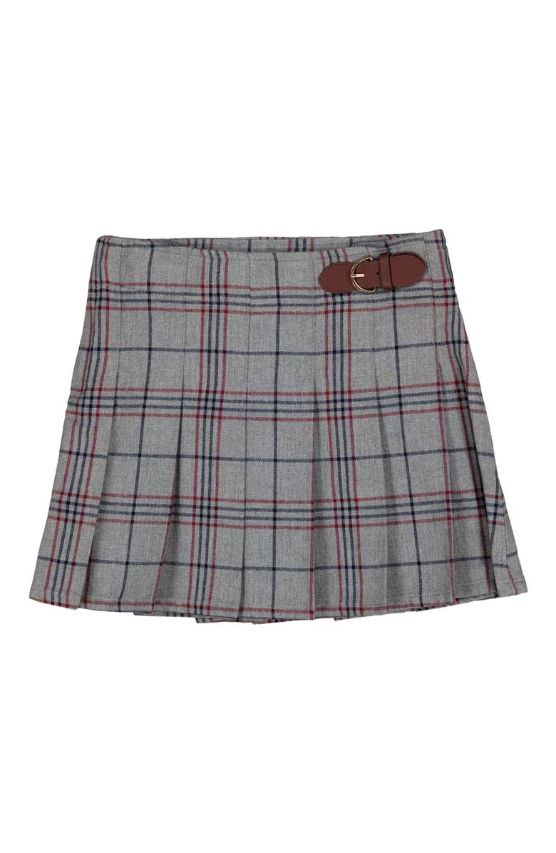 Hope & Henry Girls' Organic Pleated Buckle Skirt, Toddler, Main, color,