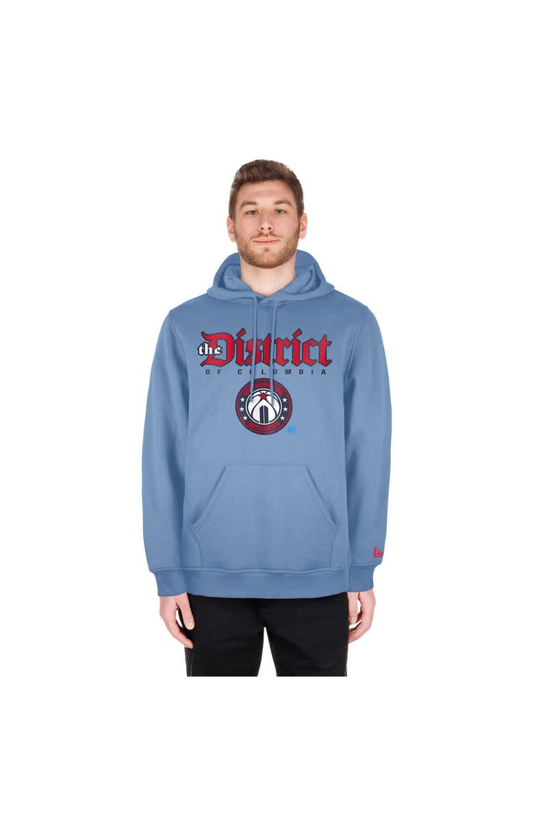 New Era Men's New Era  Powder Blue Washington Wizards 2024/25 City Edition Pullover Hoodie, Alternate, color, 