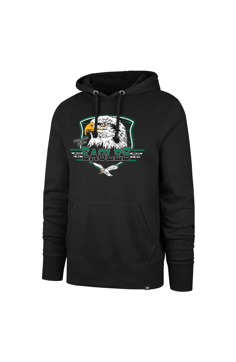 '47 Men's '47 Black Philadelphia Eagles Regional Headline Pullover Hoodie, Alternate, color, Black