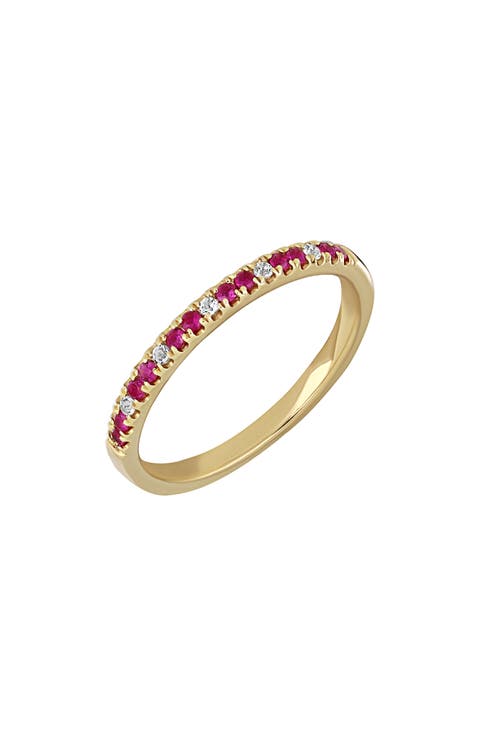 Ruby & Diamond Stack Ring