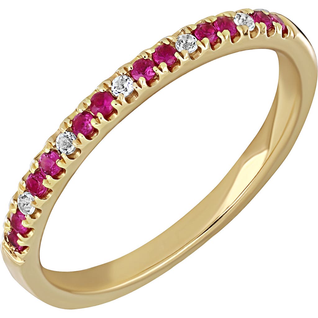 Bony Levy Ruby & Diamond Stack Ring In Gold