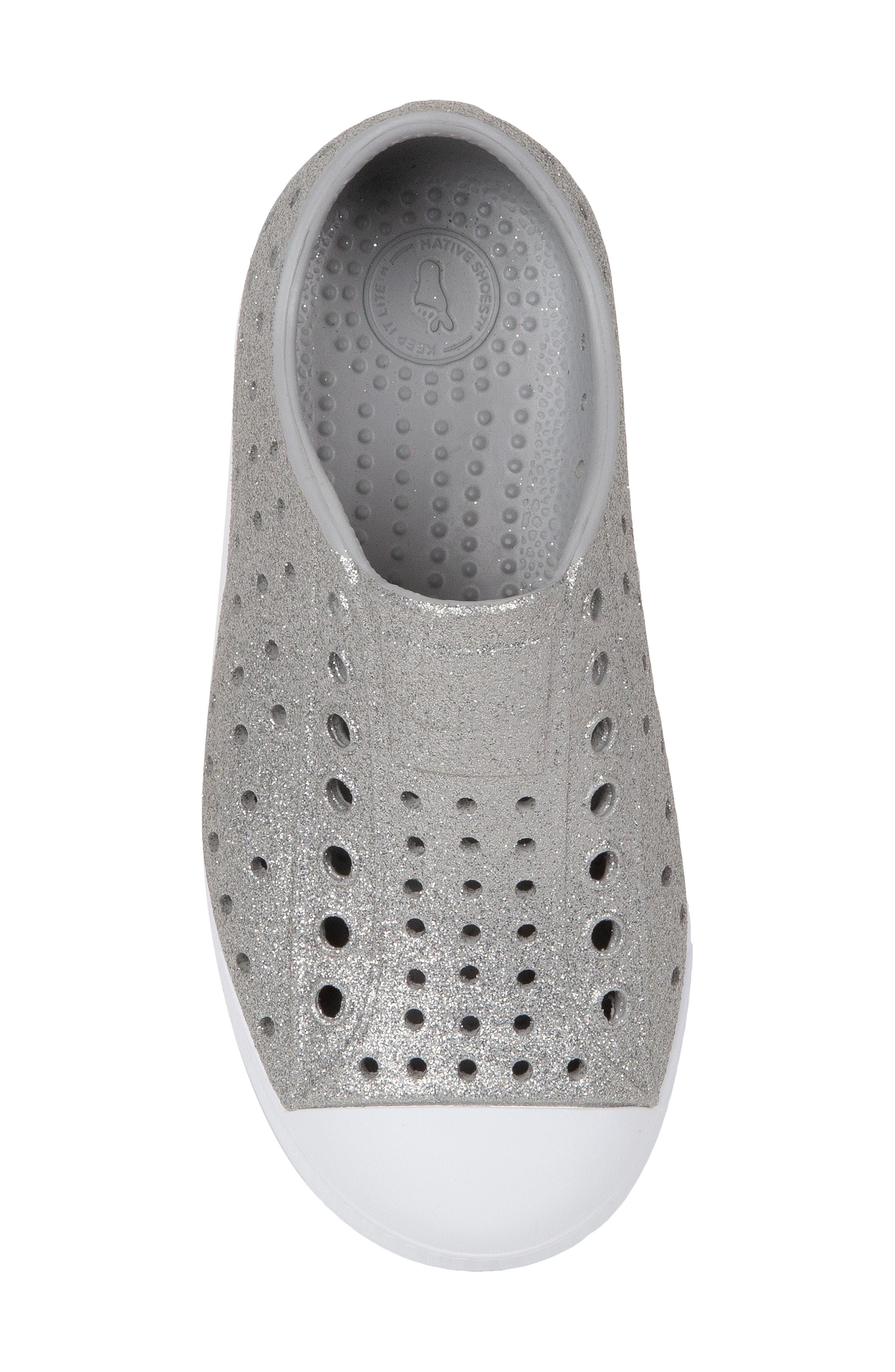Native Shoes Kids
 Jefferson Bling Slip-On Sneaker, Alternate, color, Platinum Bling/ Shell White