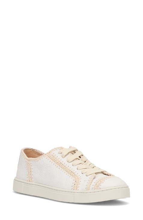 Frye white shops tennis shoes