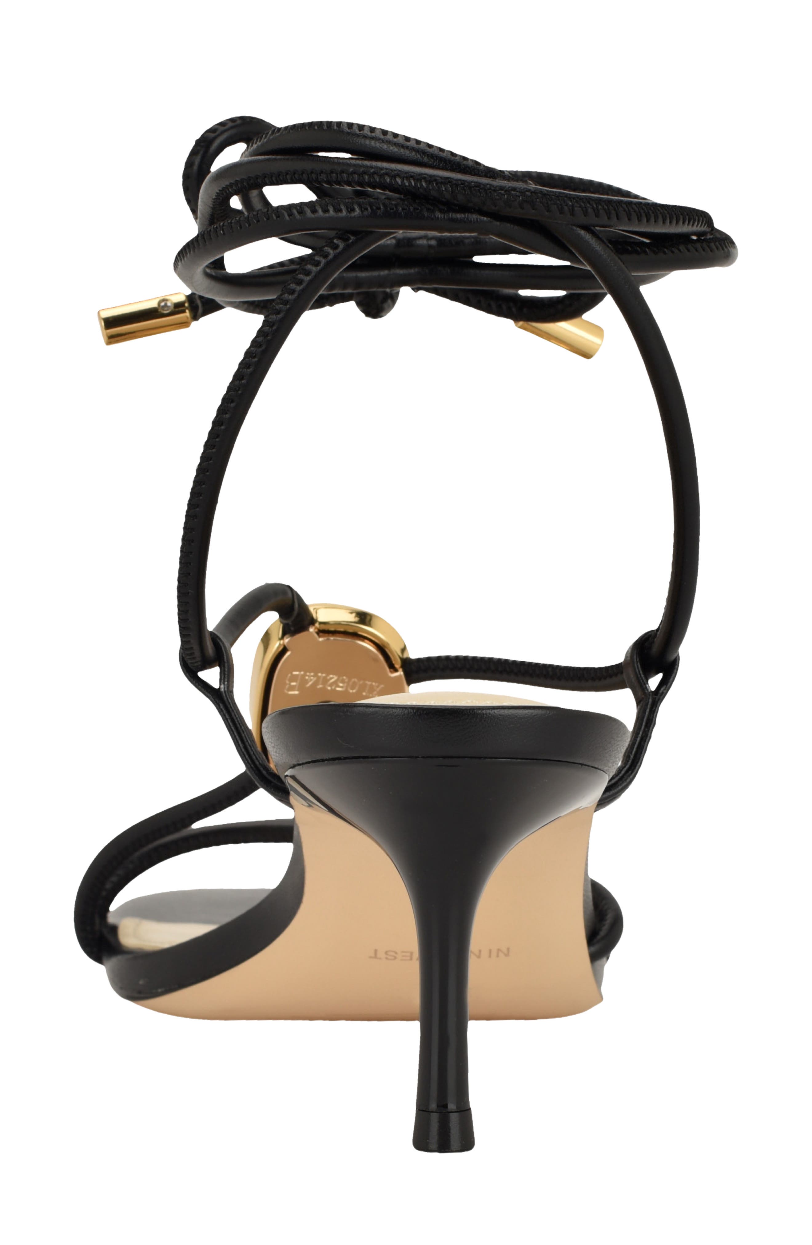 Nine West Greska Ankle Wrap Sandal, Alternate, color, Black