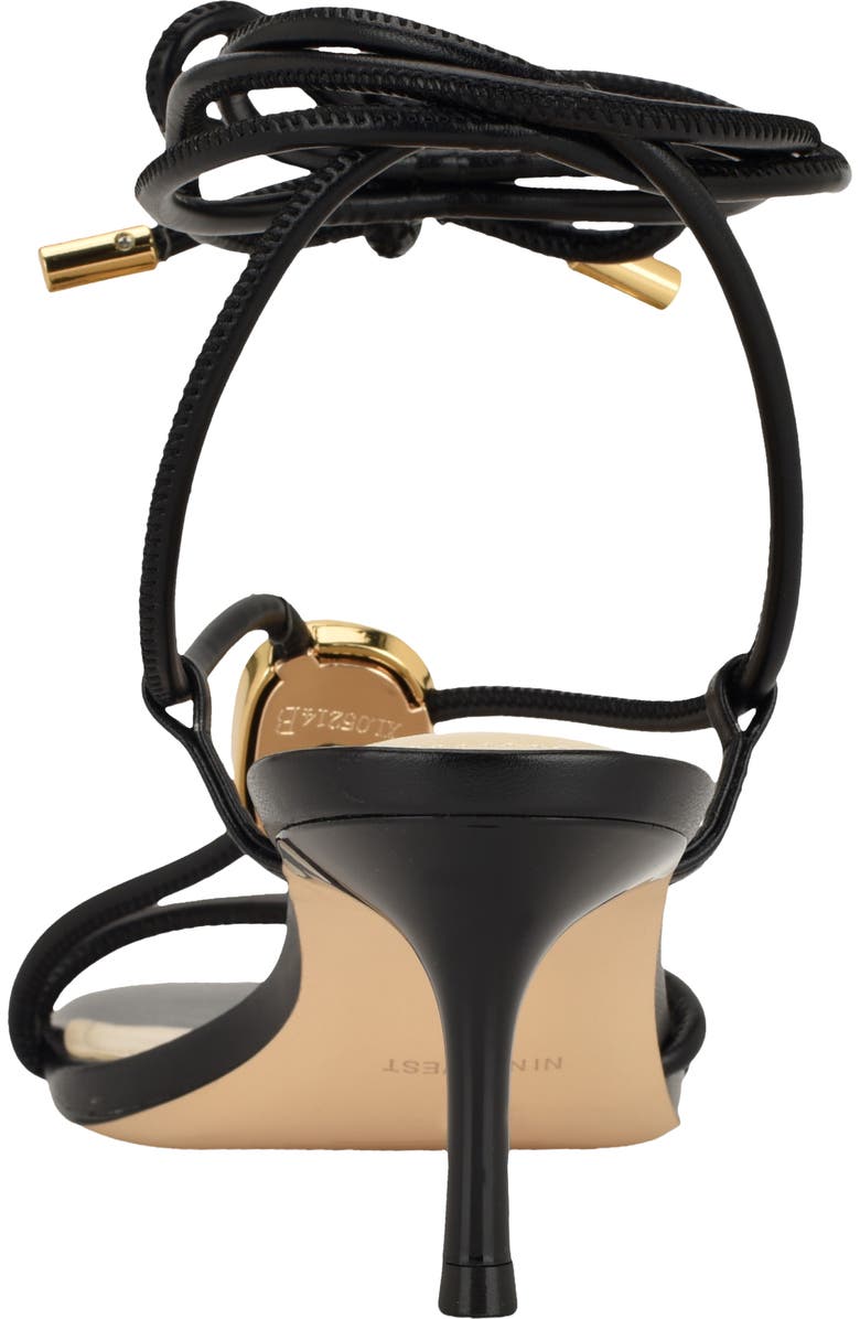 Nine West Greska Ankle Wrap Sandal, Alternate, color, Black