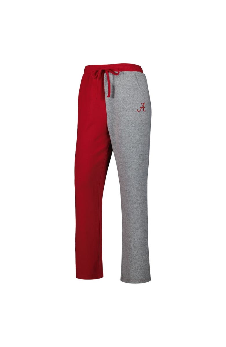 ZOOZATZ Women's ZooZatz Crimson/Gray Alabama Crimson Tide Colorblock Cozy Tri-Blend Lounge Pants, Alternate, color, 