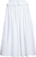 Cecilie Bahnsen Dalia Scalloped Broderie Anglaise Trim Poplin Midi Skirt