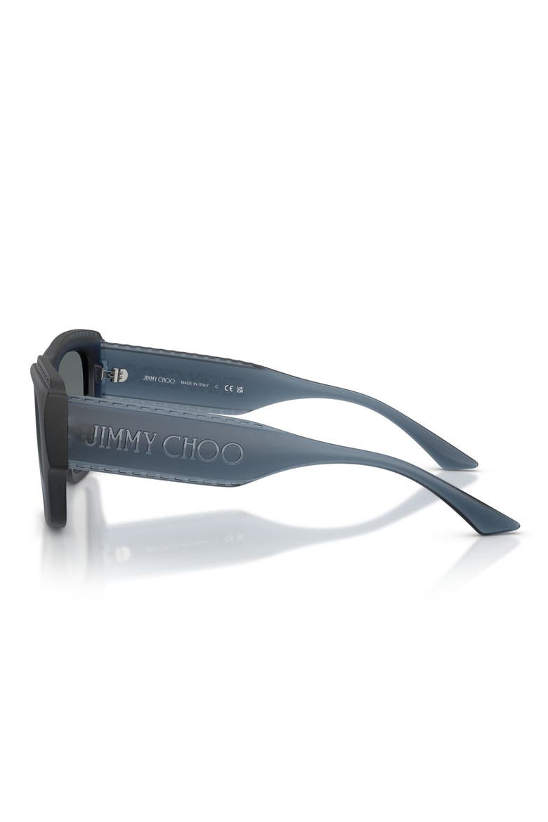 54mm Rectangular Sunglasses, Alternate, color, TRANSPARENT NAVY / GREY