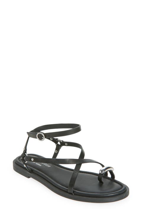 Geo Ring Ankle Strap Sandal (Women)